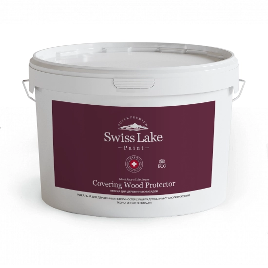 Краска Swiss Lake для деревянных фасадов Covering Wood Protector база А 9л