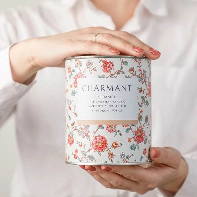 Краска Charmant Sommet акрил-уретановая для стен и потолков  база А 2,7 л