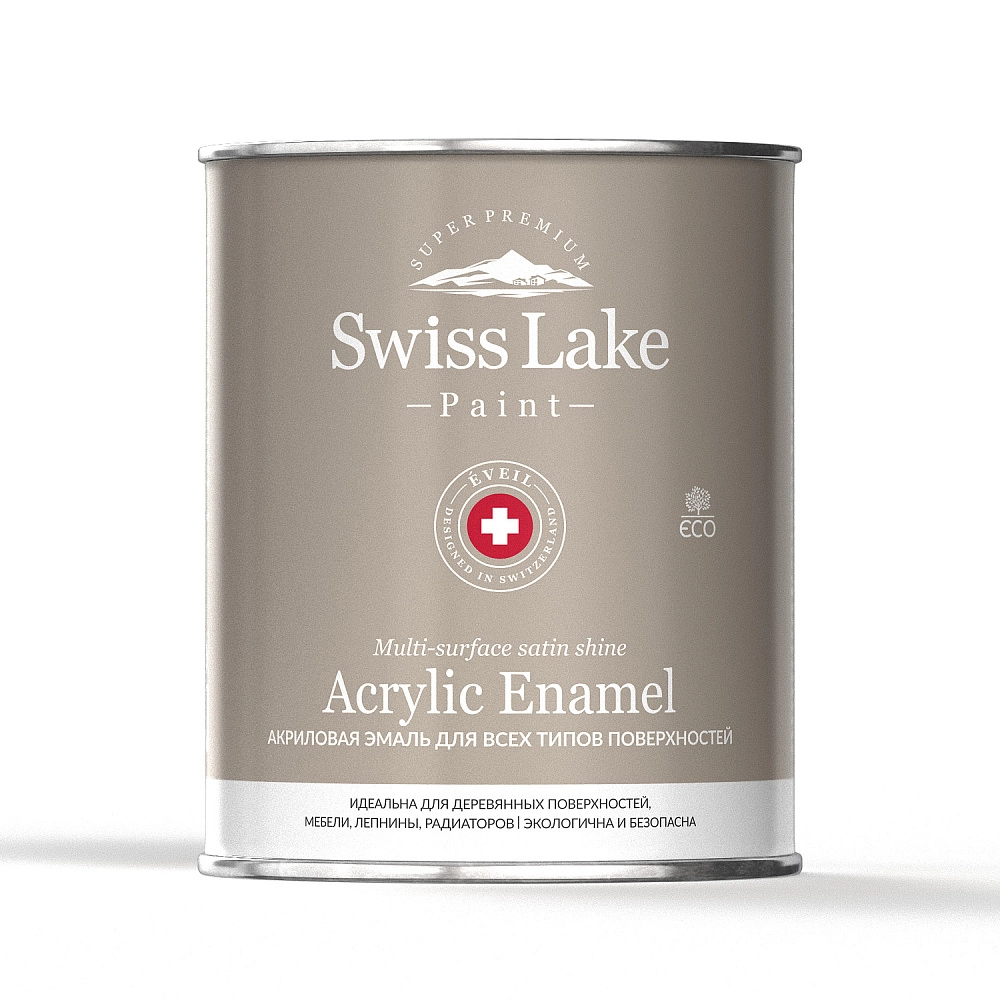 картинка Акриловая эмаль Swiss Lake для всех типов поверхностей Acrylic Enamel База А 0,9л от магазина Art Lab