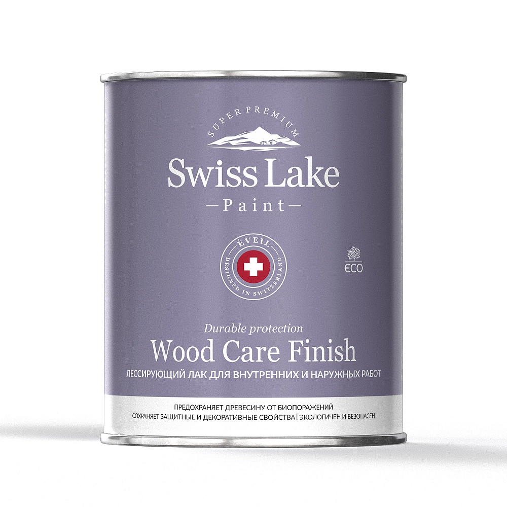 картинка Лессирующий лак Swiss Lake для внутренних и наружных работ Wood Care Finish 3л от магазина Art Lab